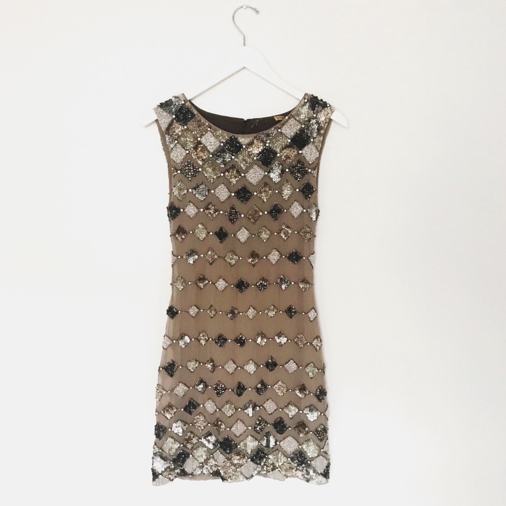 Alice+ Olivia Silk Sequin Dress